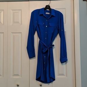 Calvin Klein Shirt Dress with Sash